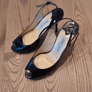Jimmy Choo Patent Leather Slingback Sandals
